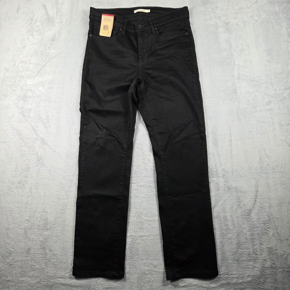 Levi's 314 Shaping Straight Jeans Mens 31x30 Black New Stretch Denim 198310000